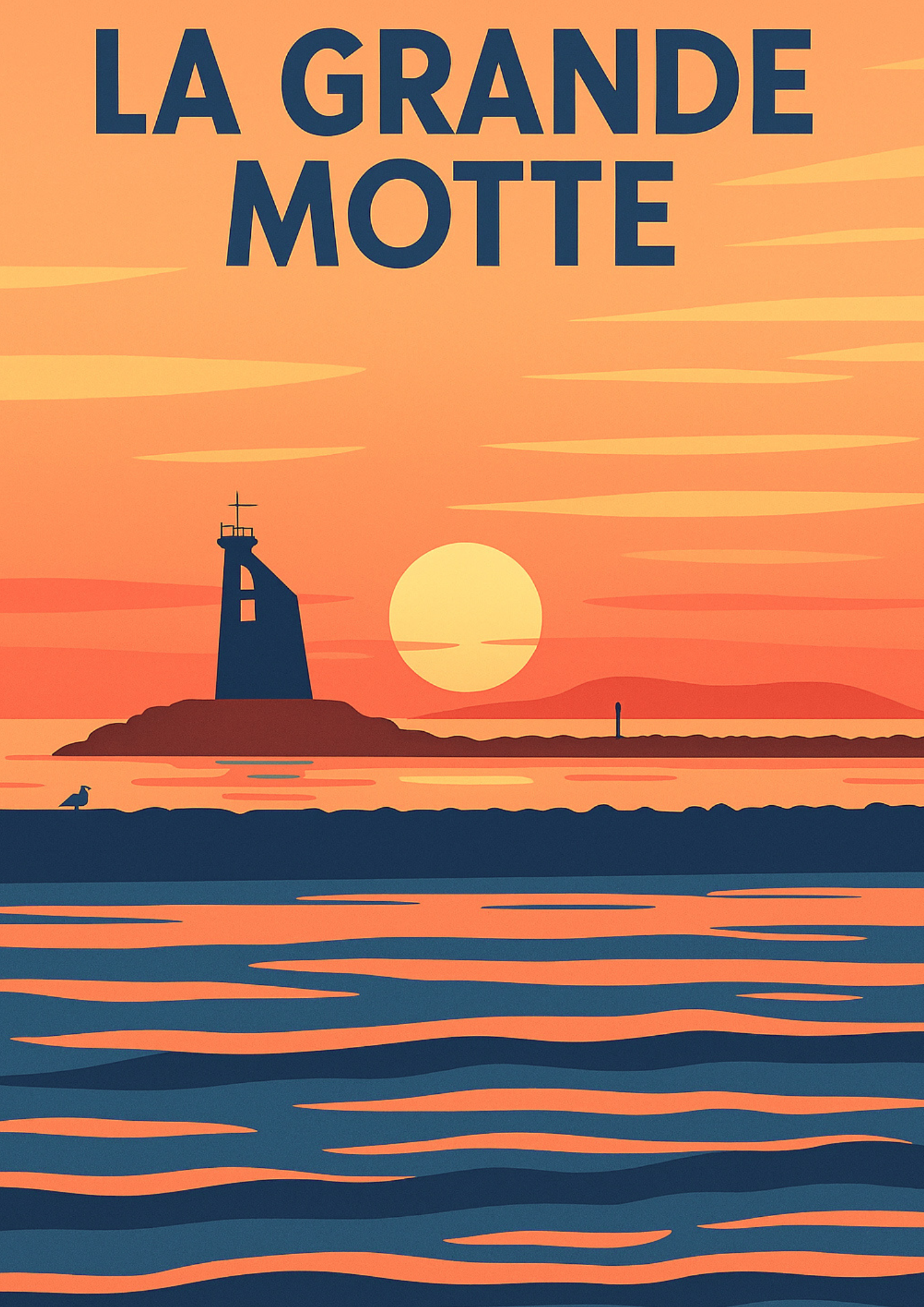 La Grande-Motte , le couché de soleil