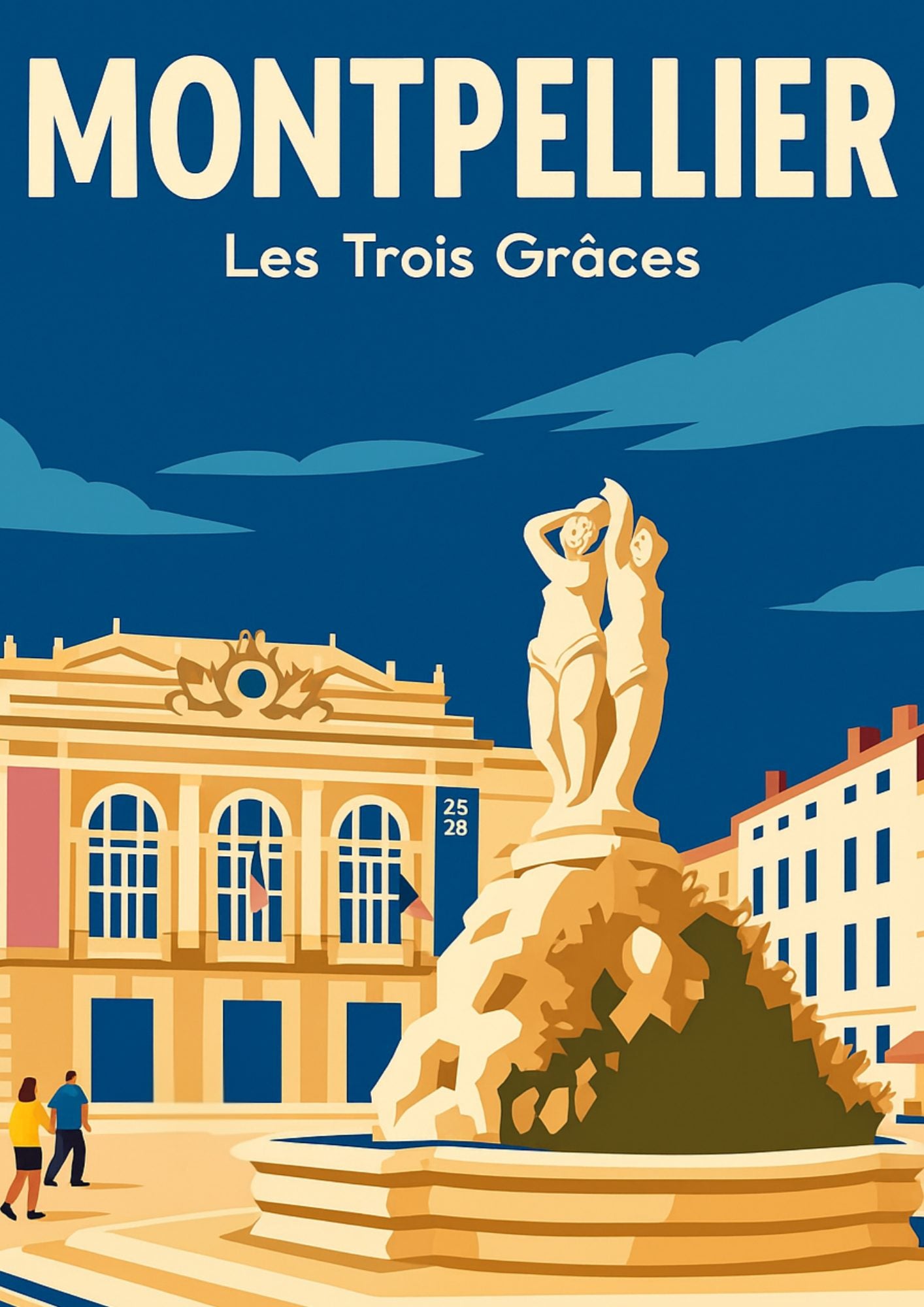 Montpellier, la comédie et ses trois grâces.