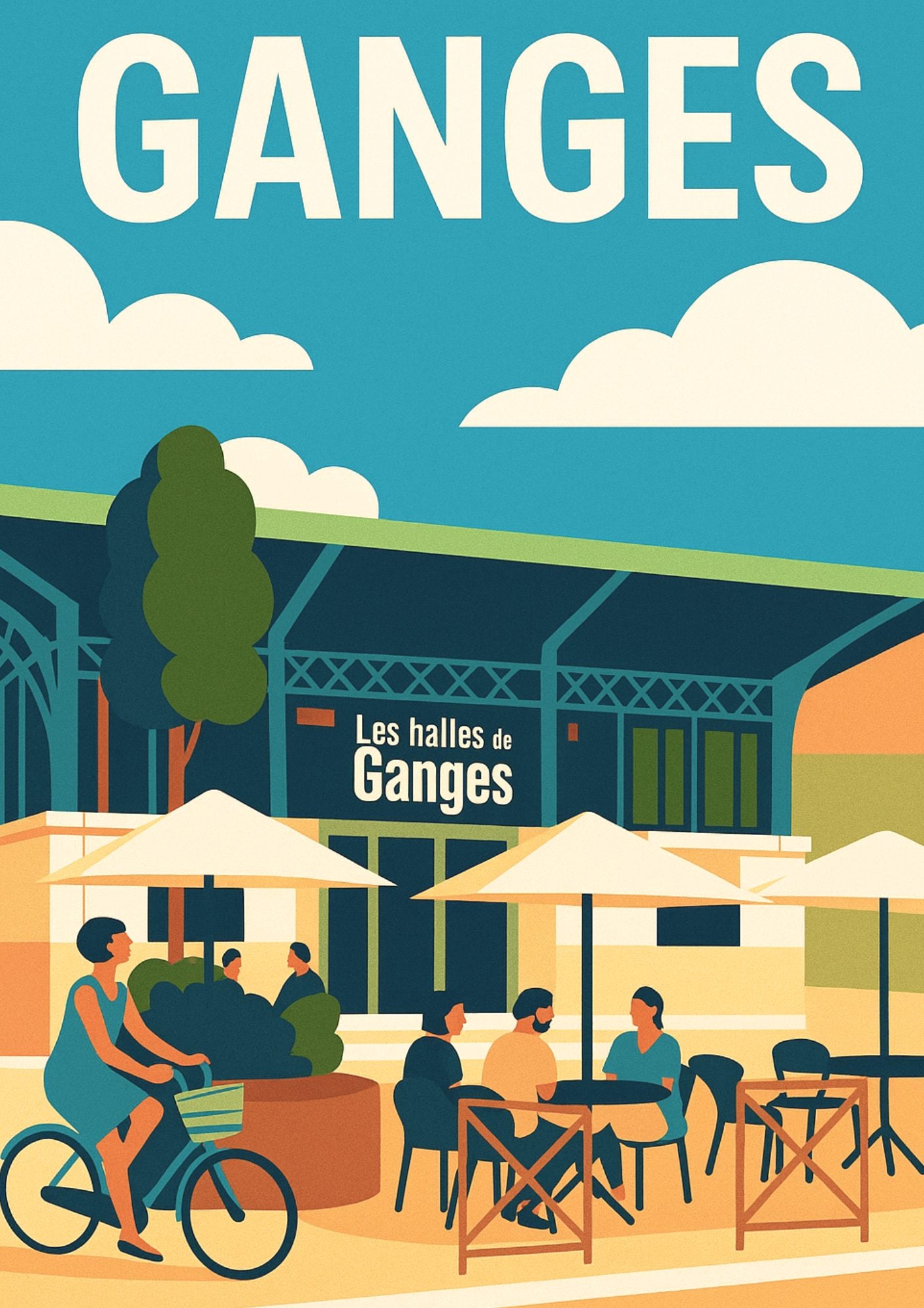 Les Cévennes, les halles de Ganges