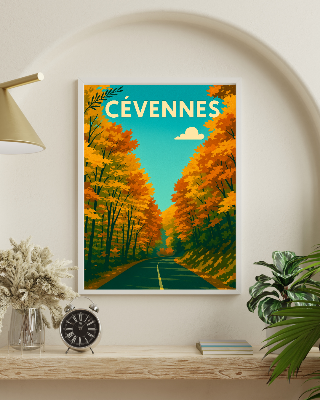 Les Cévennes, route des Cévennes en automne