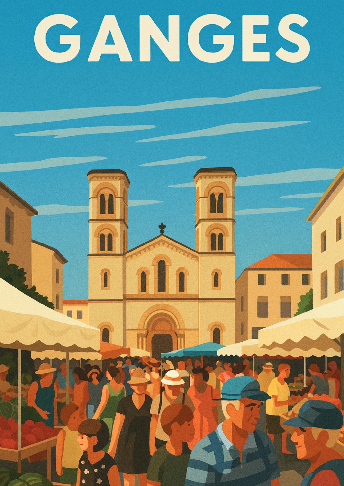 Les Cévennes, le marché de Ganges