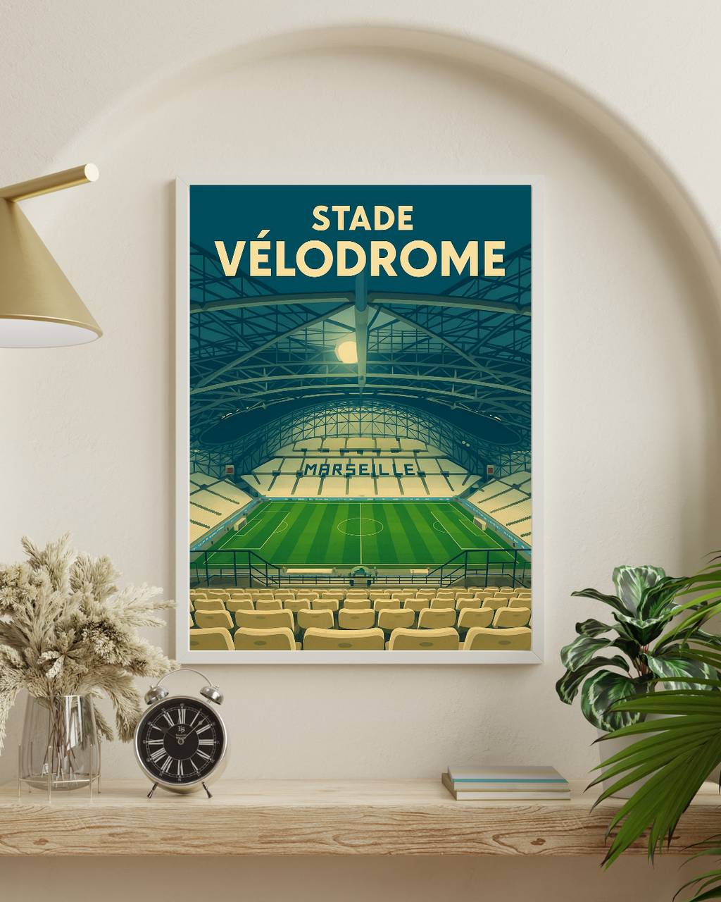 Marseille le Stade Vélodrome N&B