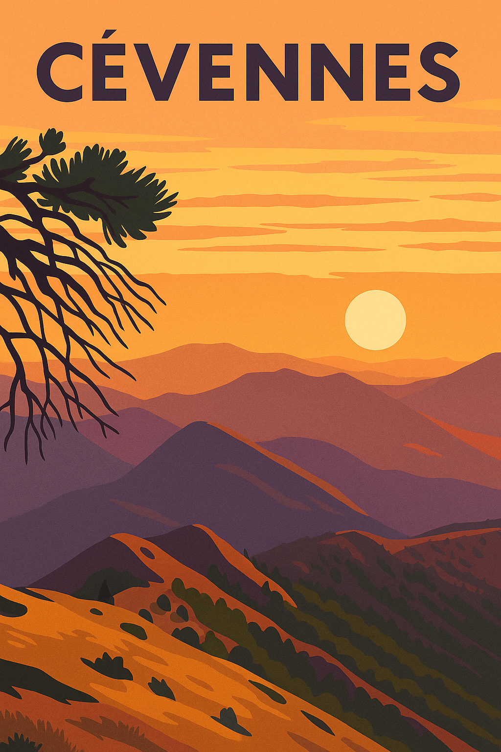 Les Cévennes, sunrise